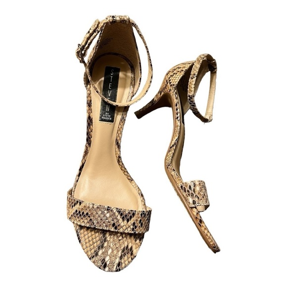 Steven by Steve Madden Viienna Reptile Print Sandals Size 8M - Picture 2 of 8